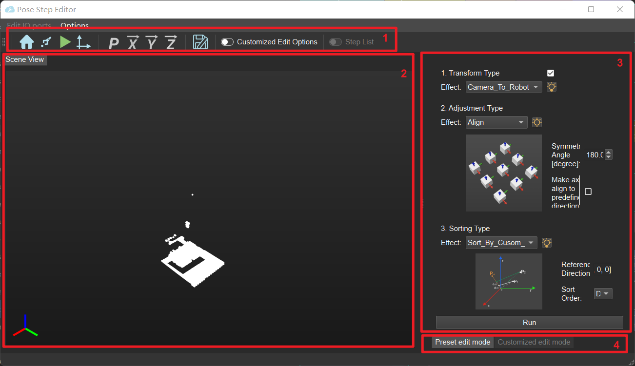 Interface of Pose Editor