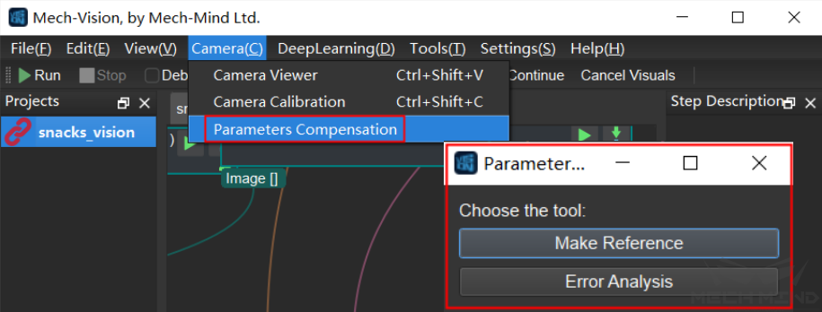 Parameters compensation tool