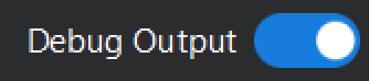 debug output icon