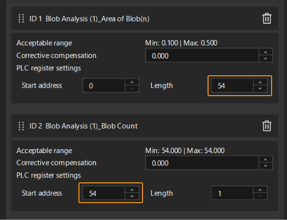 plc register settings