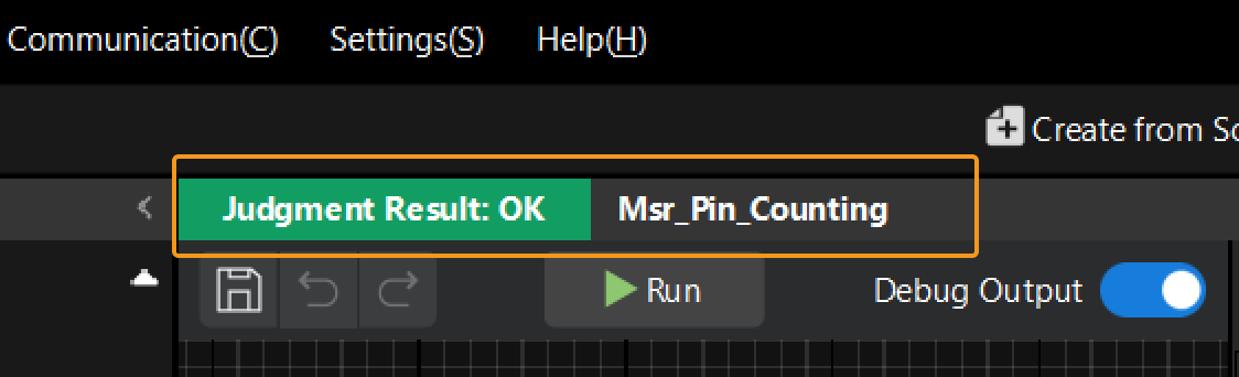 judgment result display