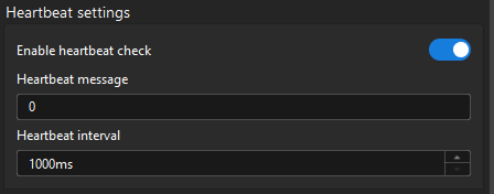 config custom tcp server headtbeat