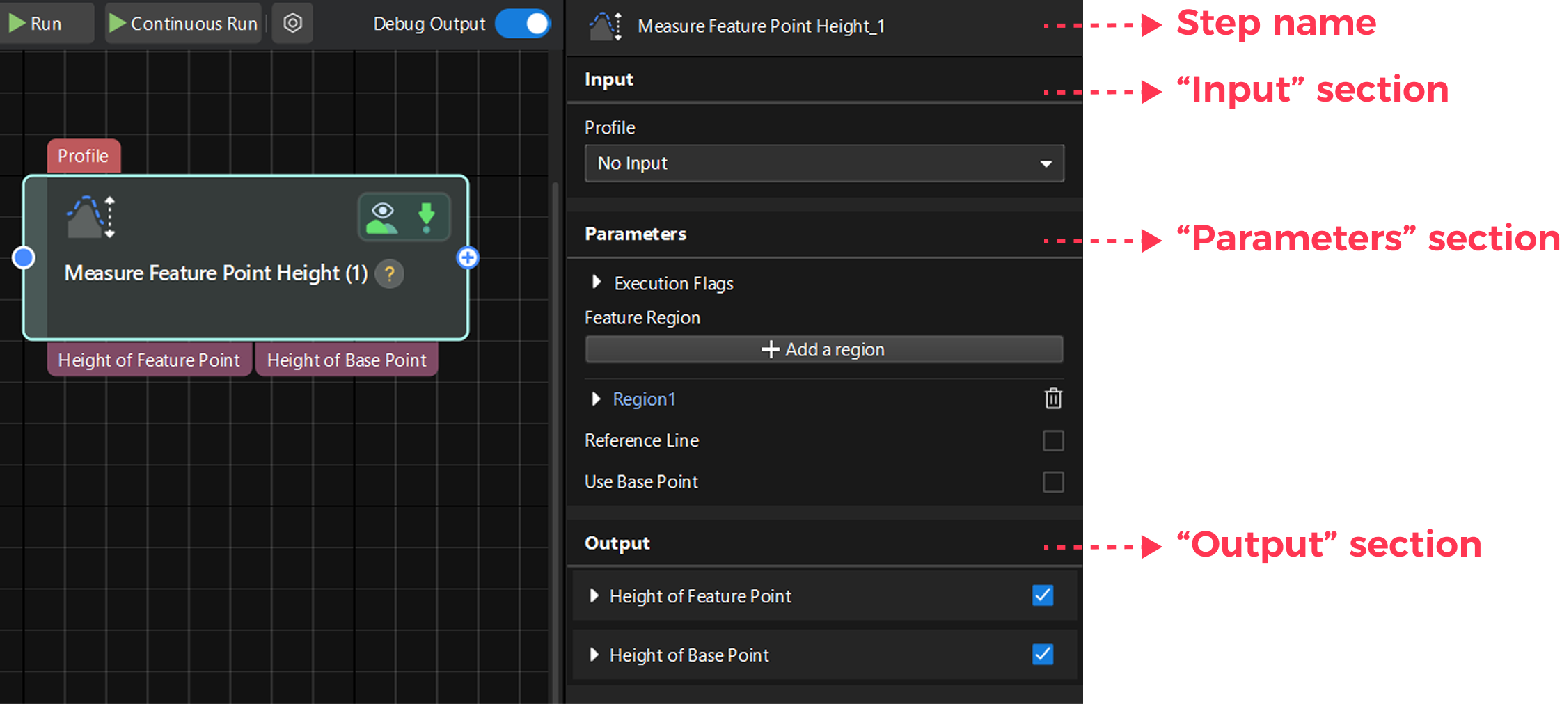 parameter configuration panel 0