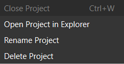 projects project setting