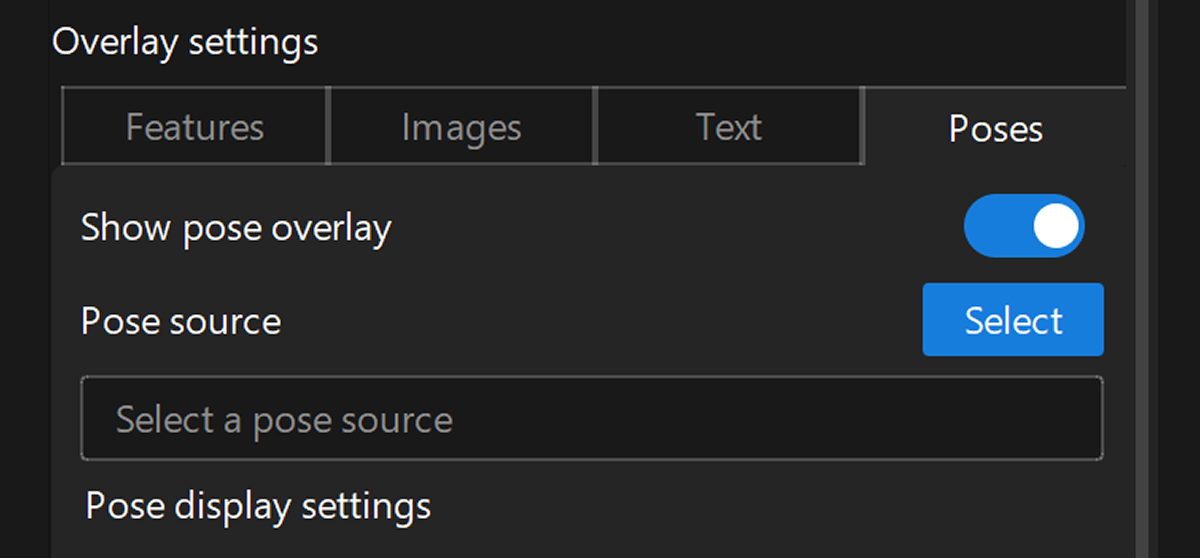 pose overlay interface