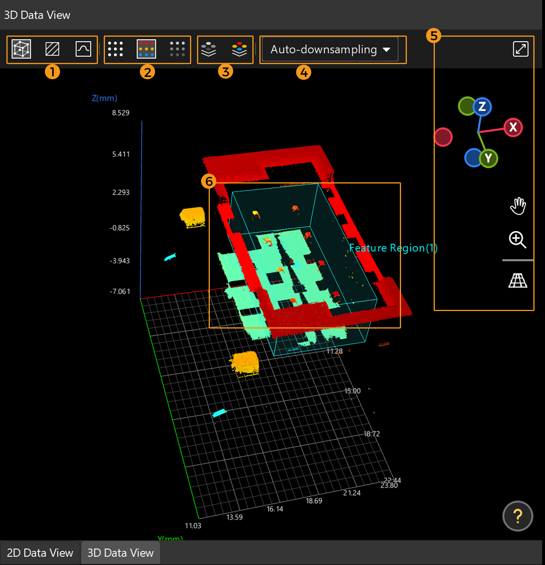 3d data view interface