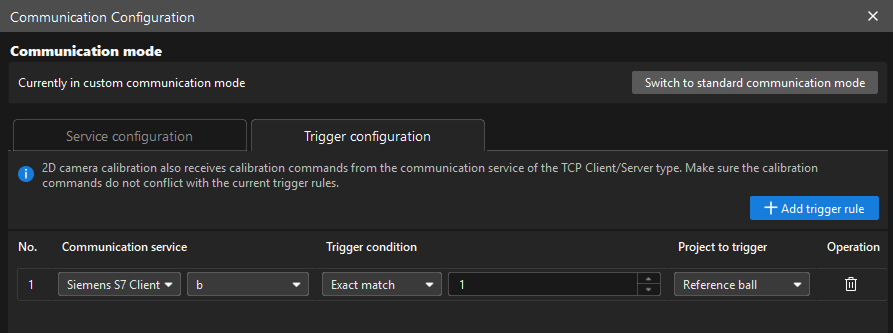 config custom trigger plc