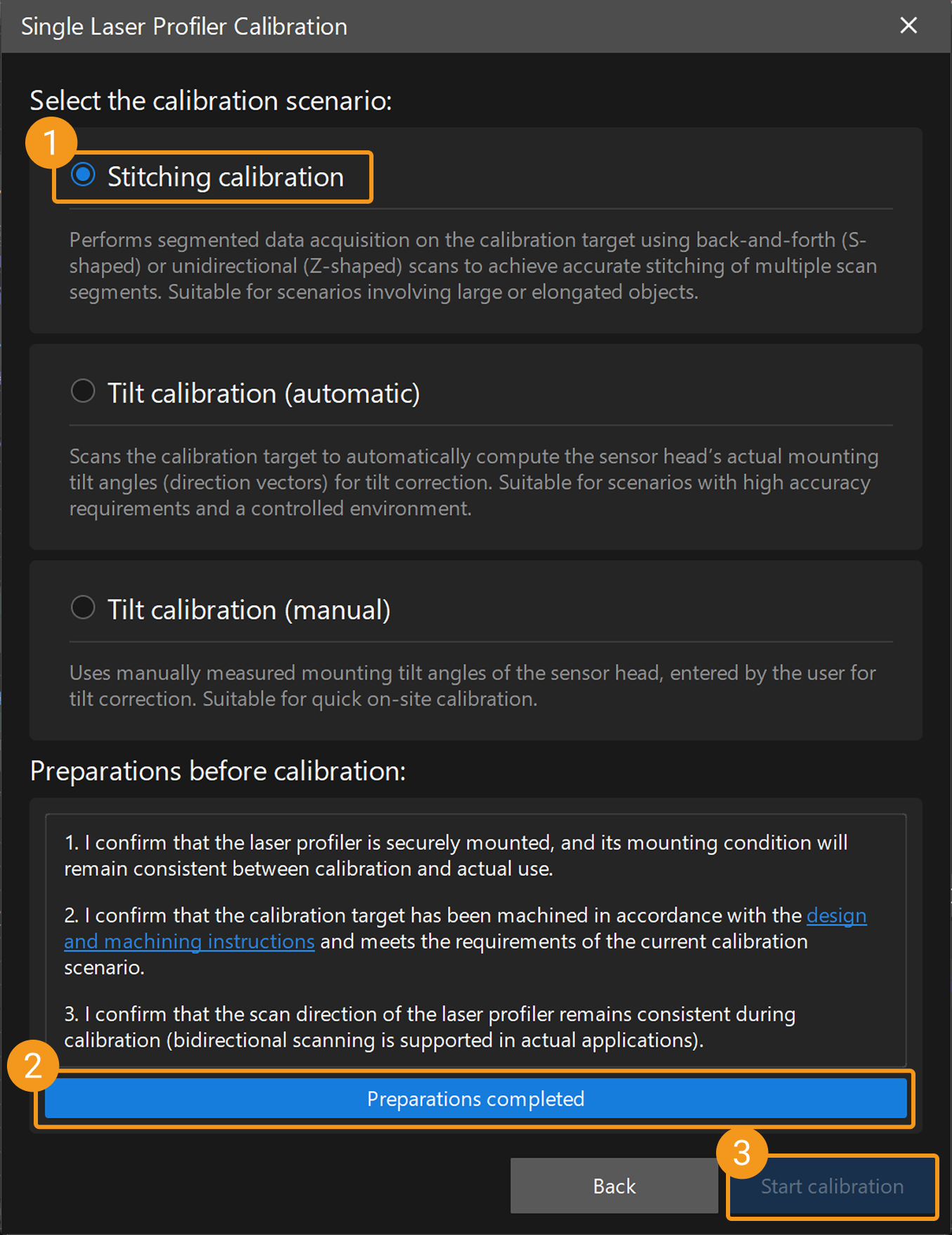 select stitching calib