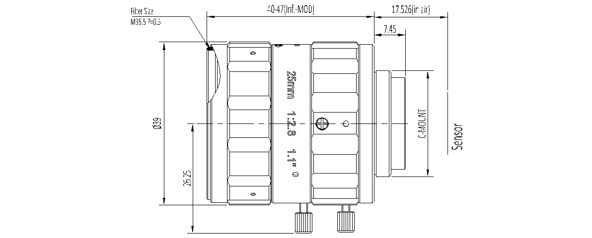 dimensions ls 25 20mp