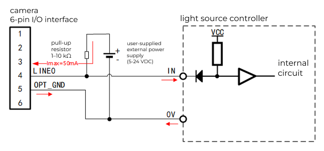 output npn wiring light