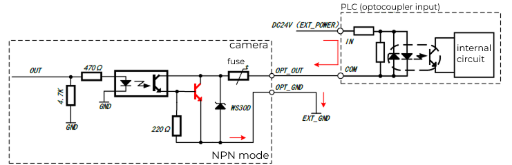 output npn wiring