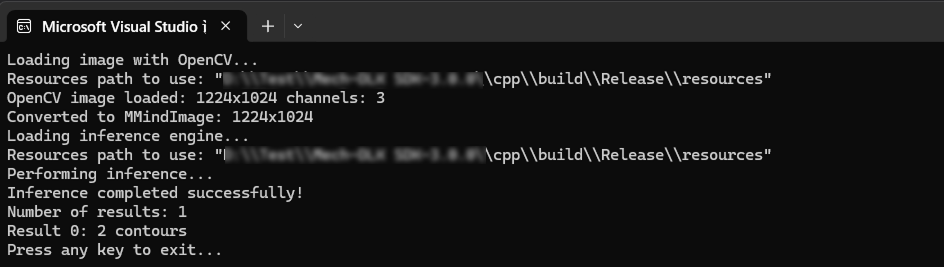 run opencv sample