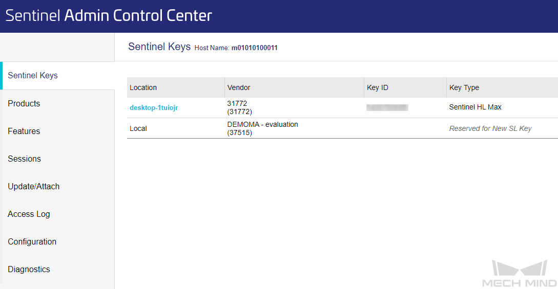 enter the sentinel admin control center