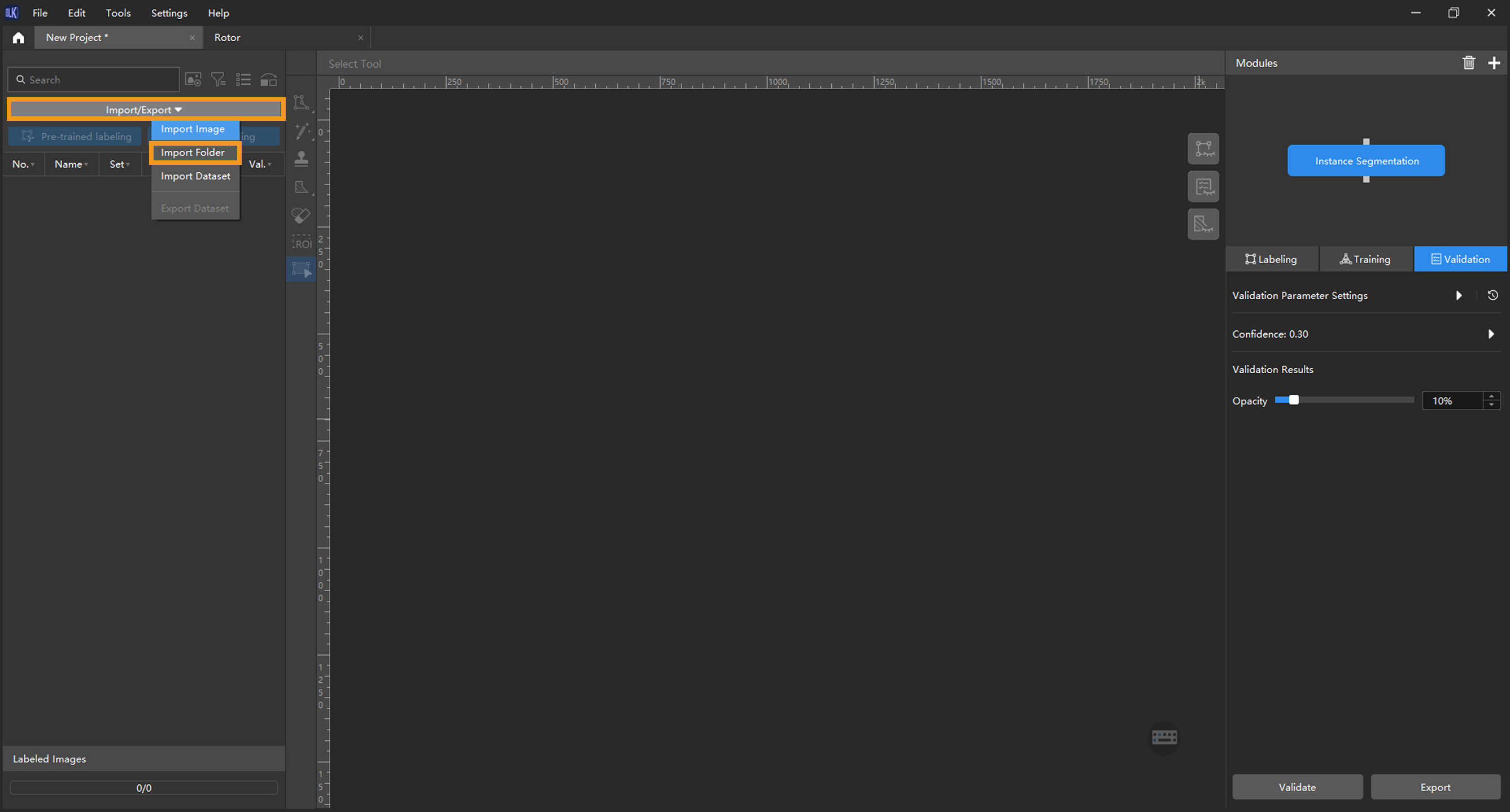 example projects import images