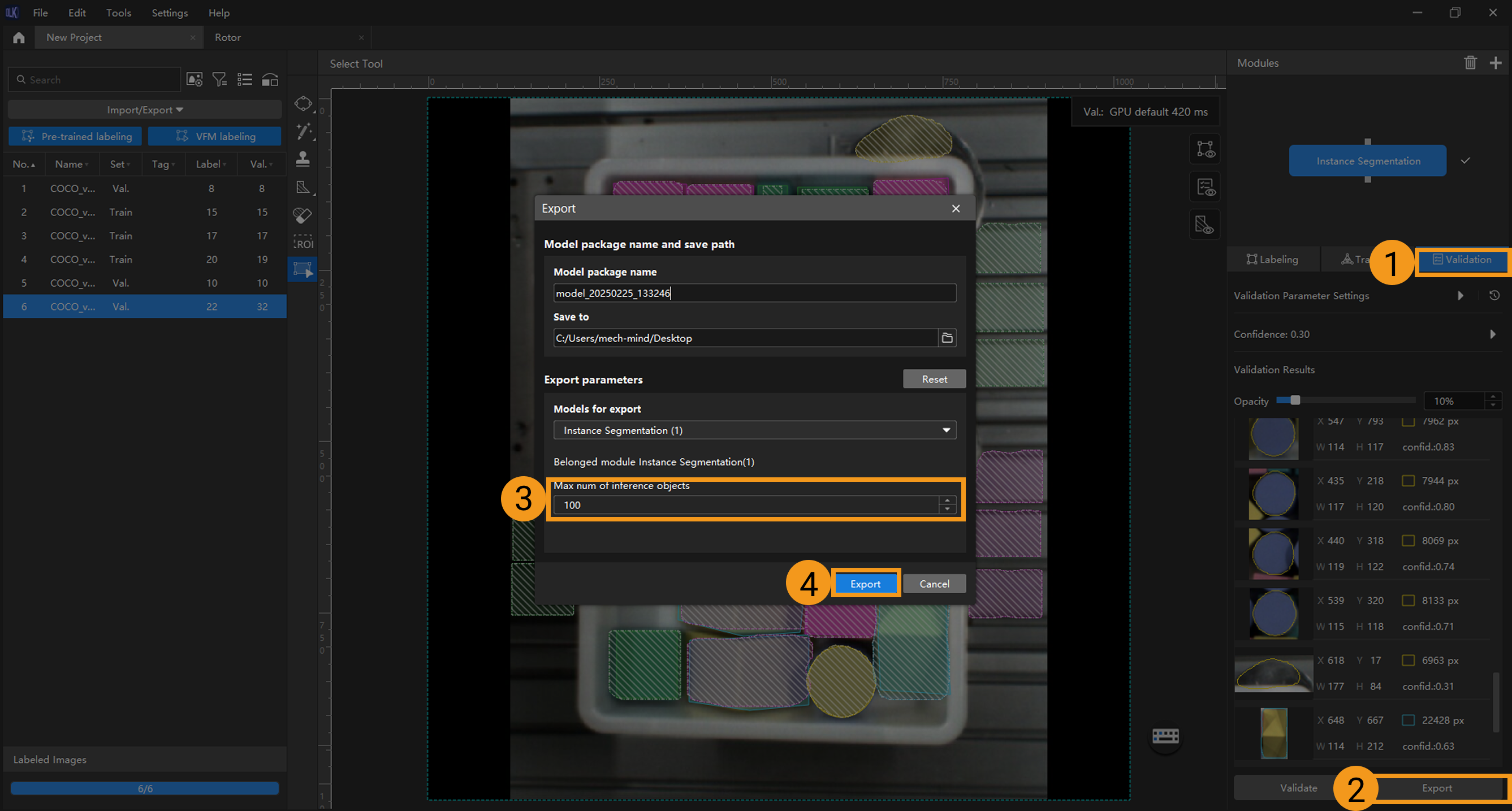 example projects model files