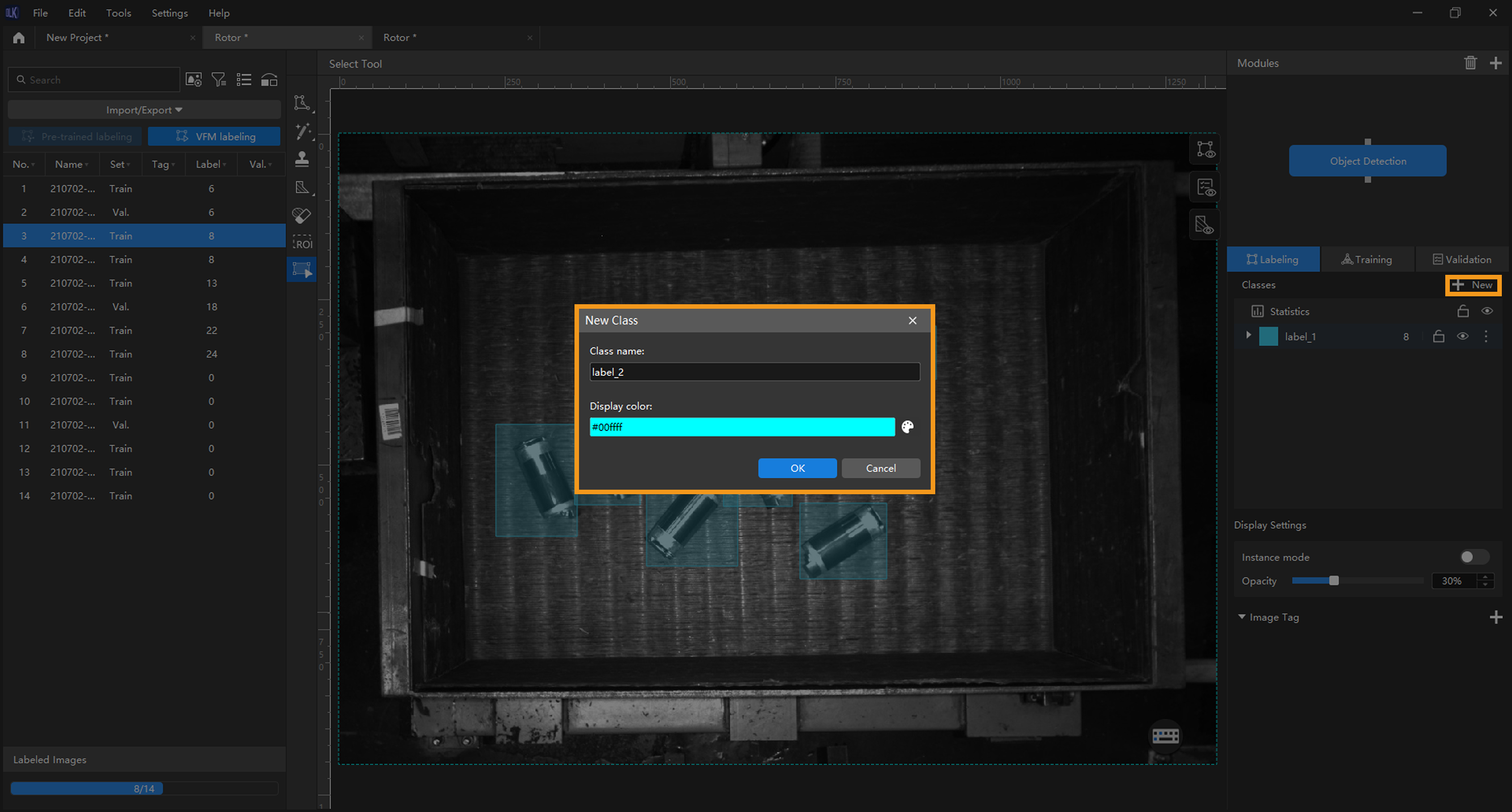 example projects create label