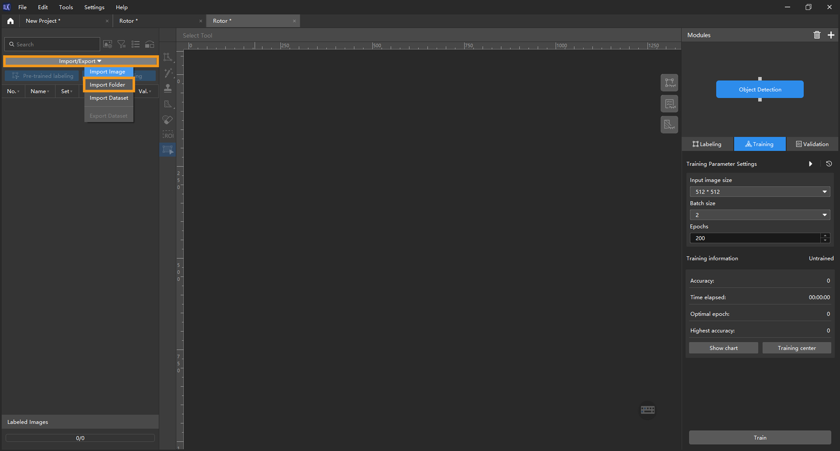 example projects import images