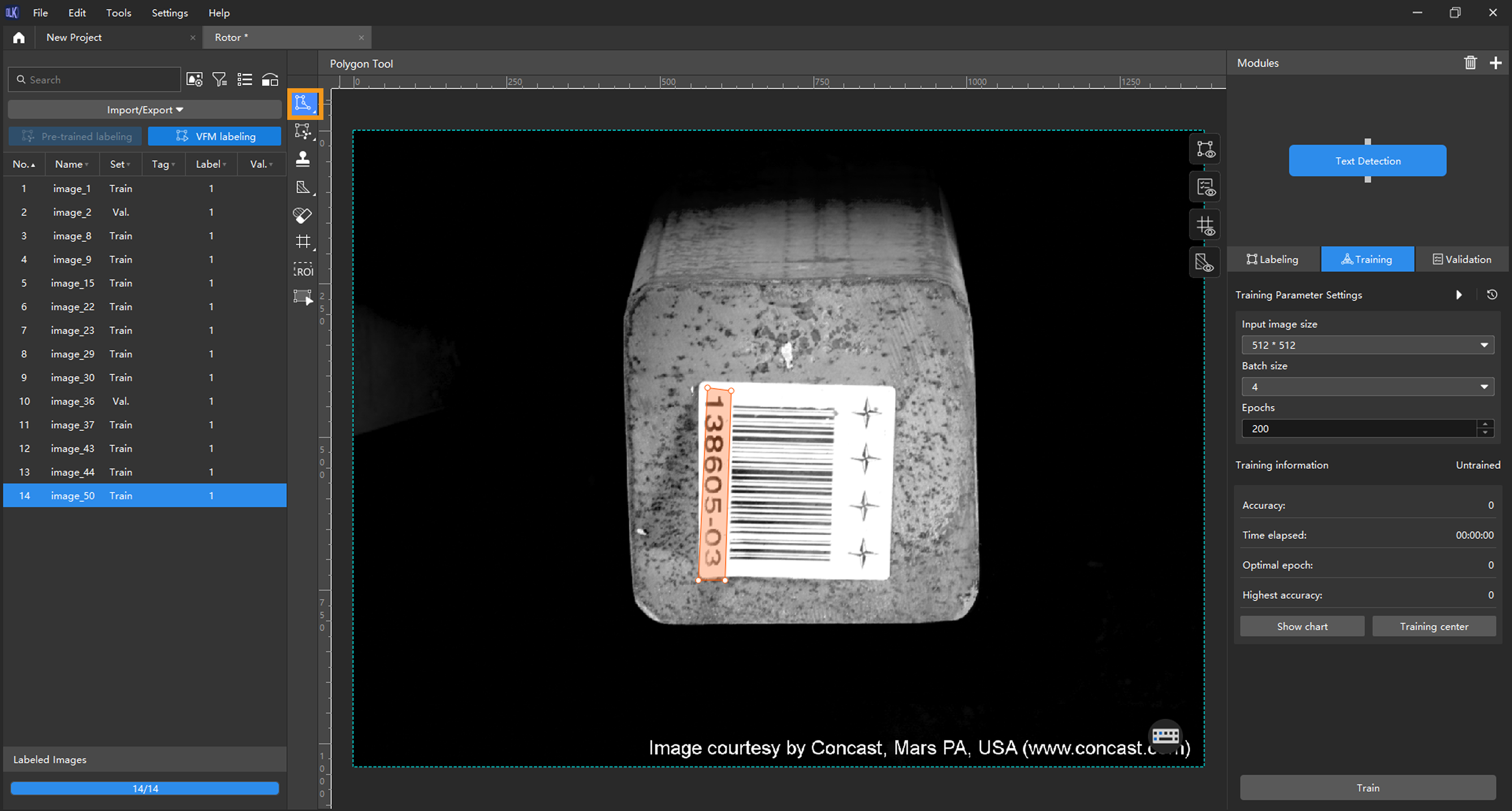example projects labeling