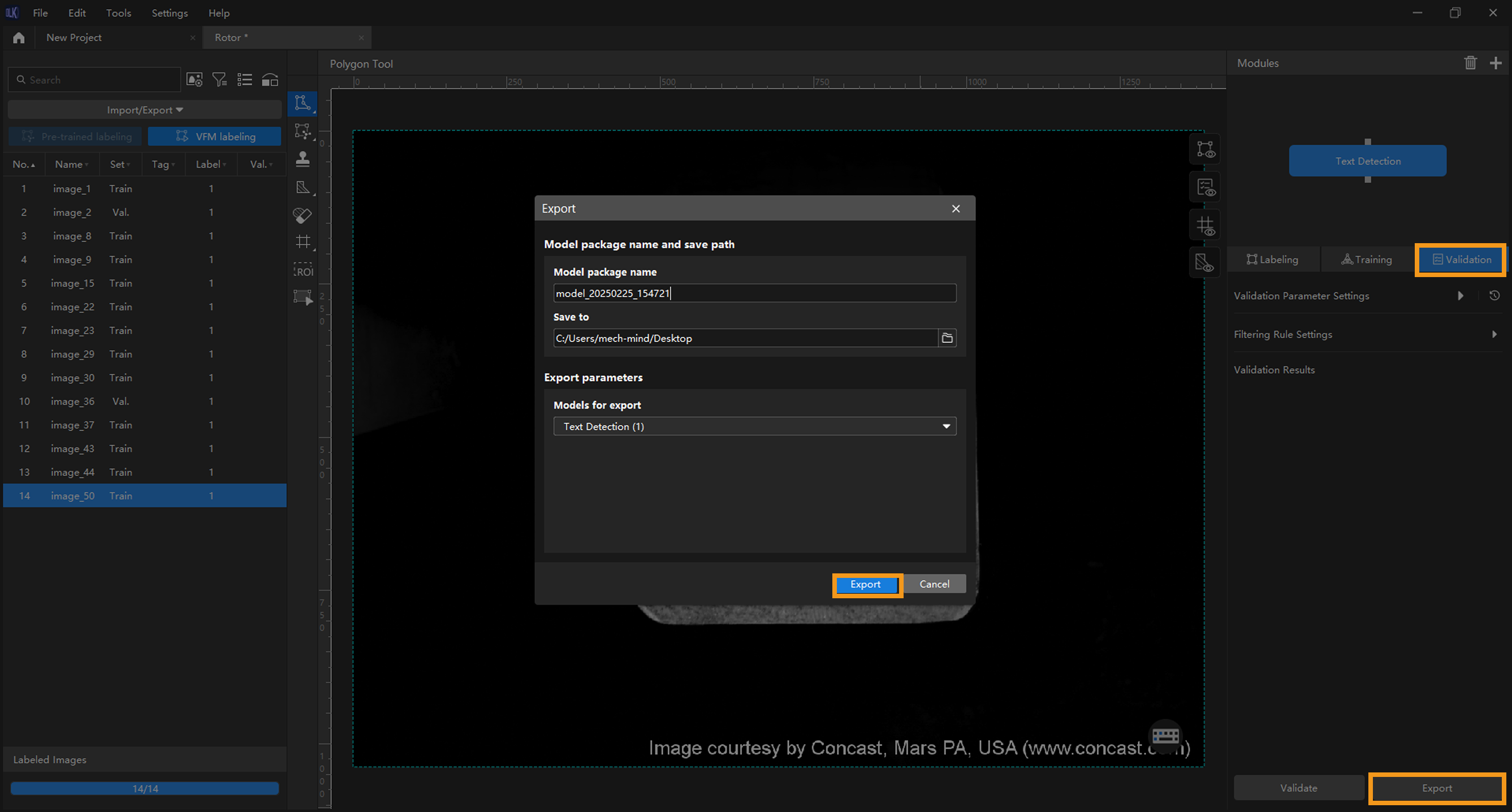 example projects model files