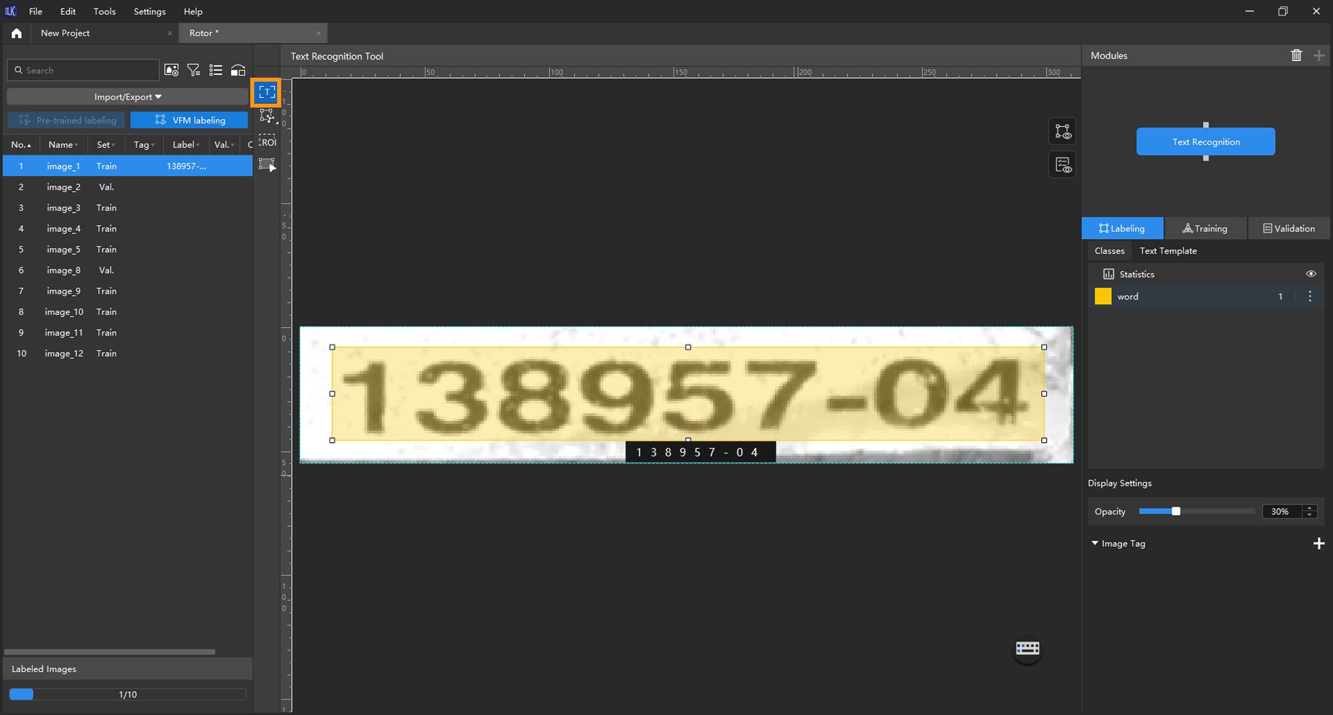 example projects labeling