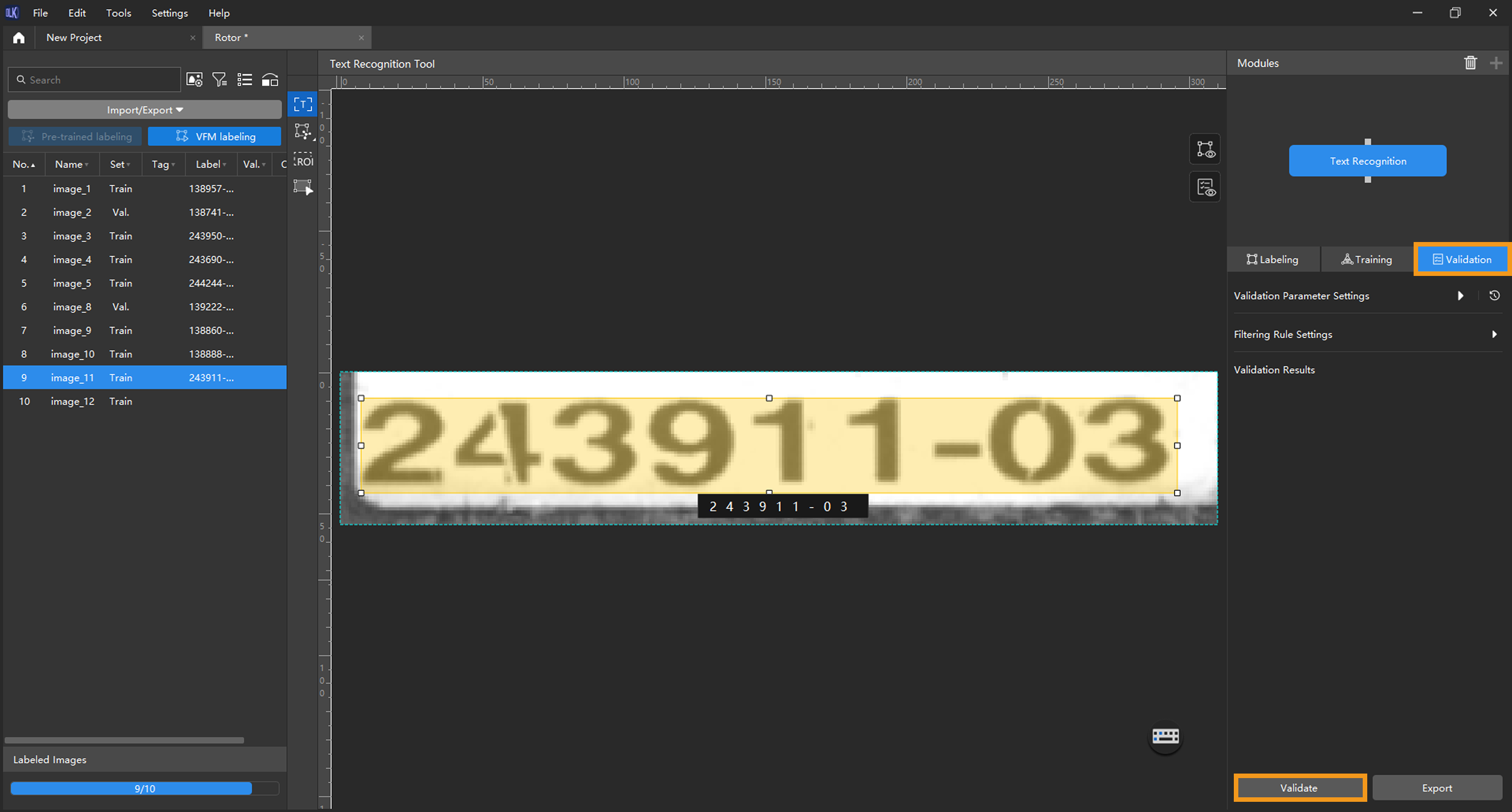 example projects result verification