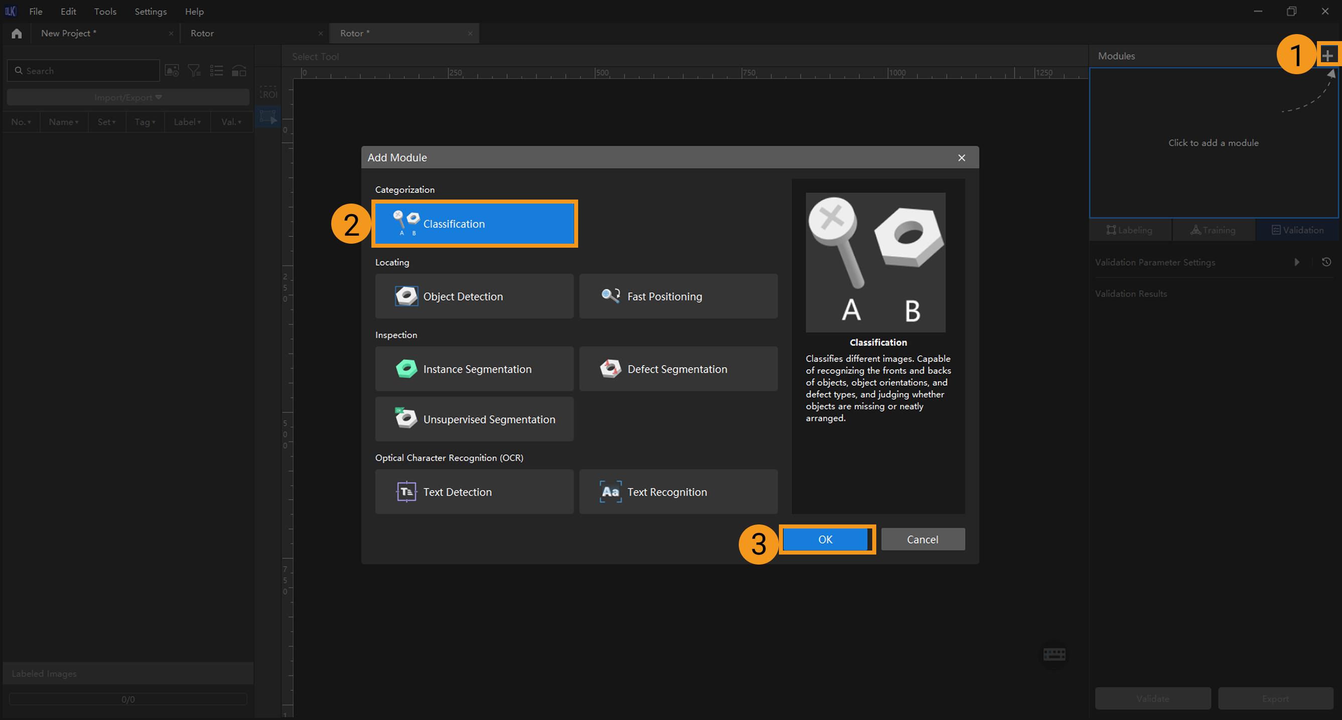example projects add project