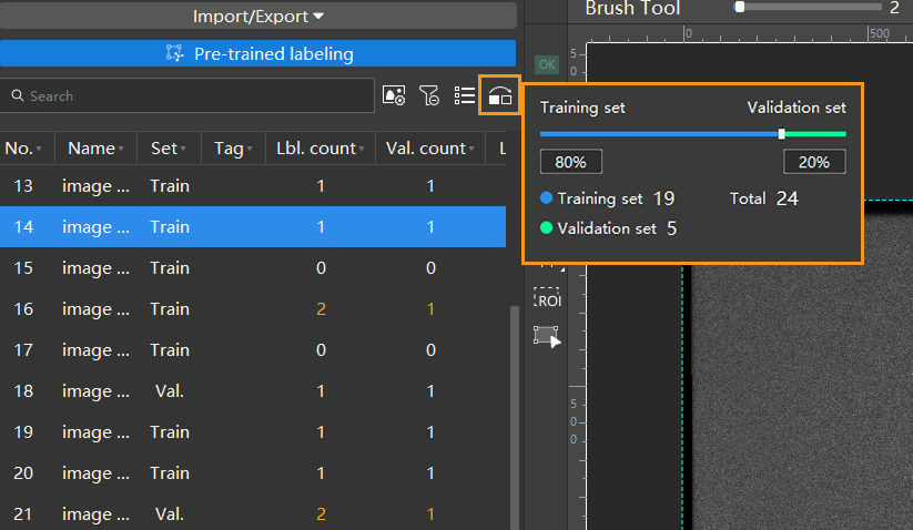 example projects add training set1