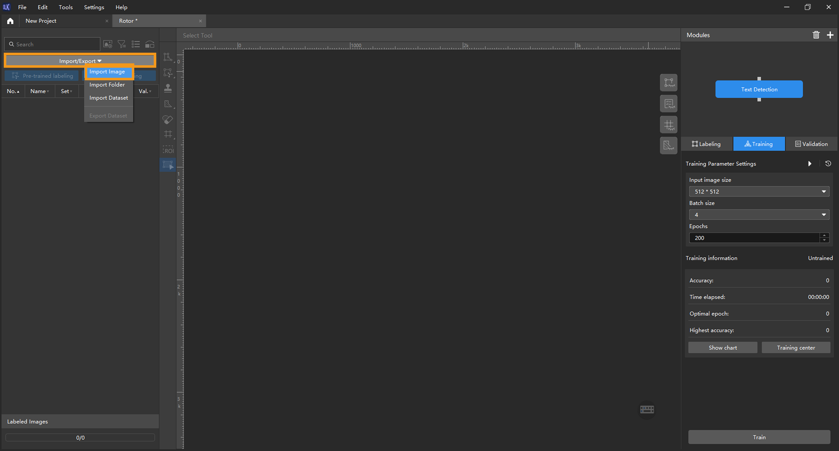 example projects import images