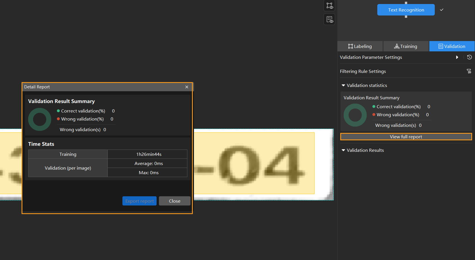 example projects detail report