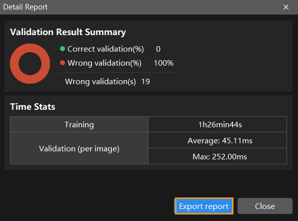 example projects export report