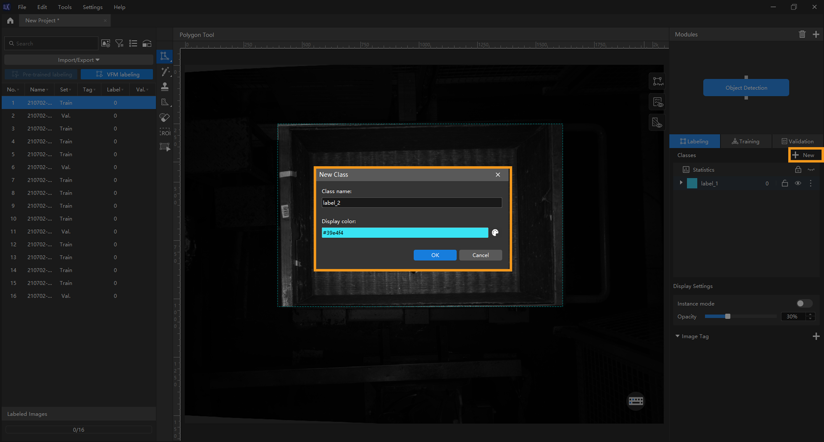 create label