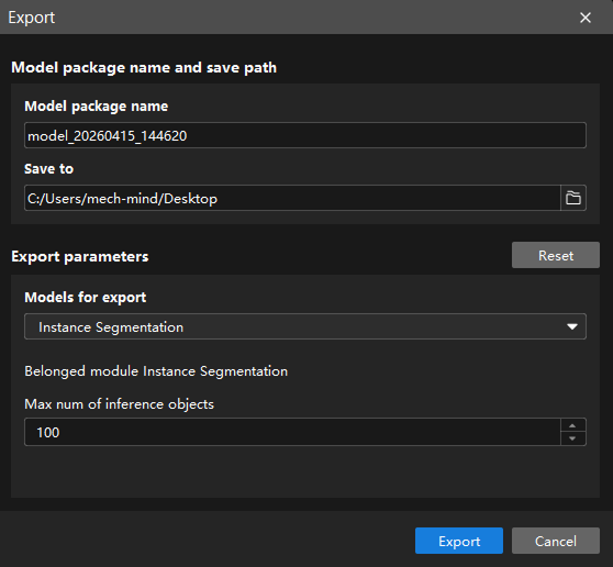 example projects model files