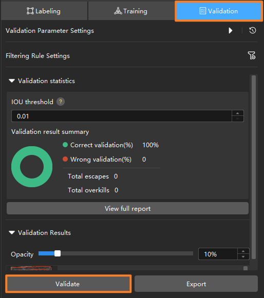 example projects verify chart