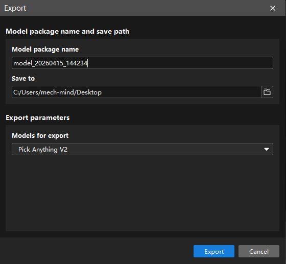 example projects model files