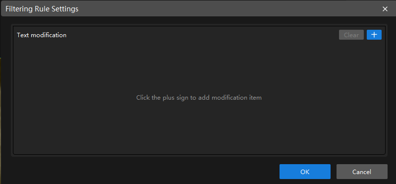 filtering rule settings