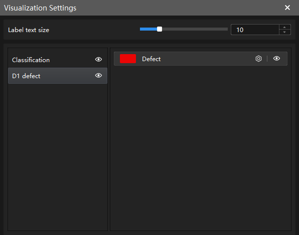 visualization settings