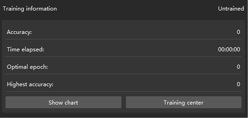 example projects view training info
