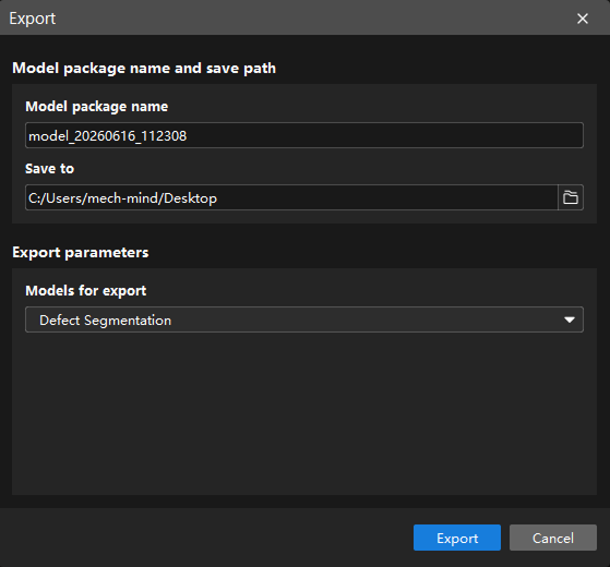 example projects model files