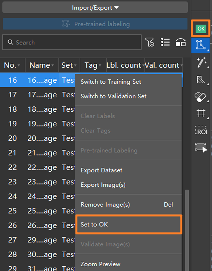 example projects set ok image
