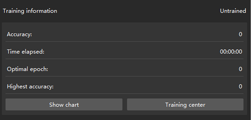 example projects view training info