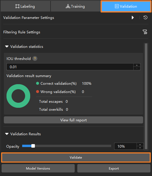 example projects verify chart