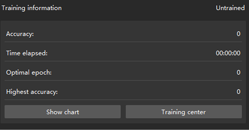 example projects view training info