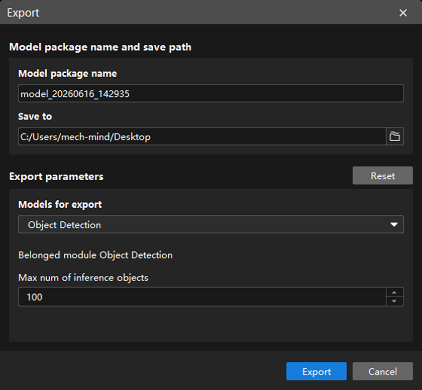 example projects model files