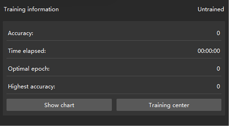 example projects view training info
