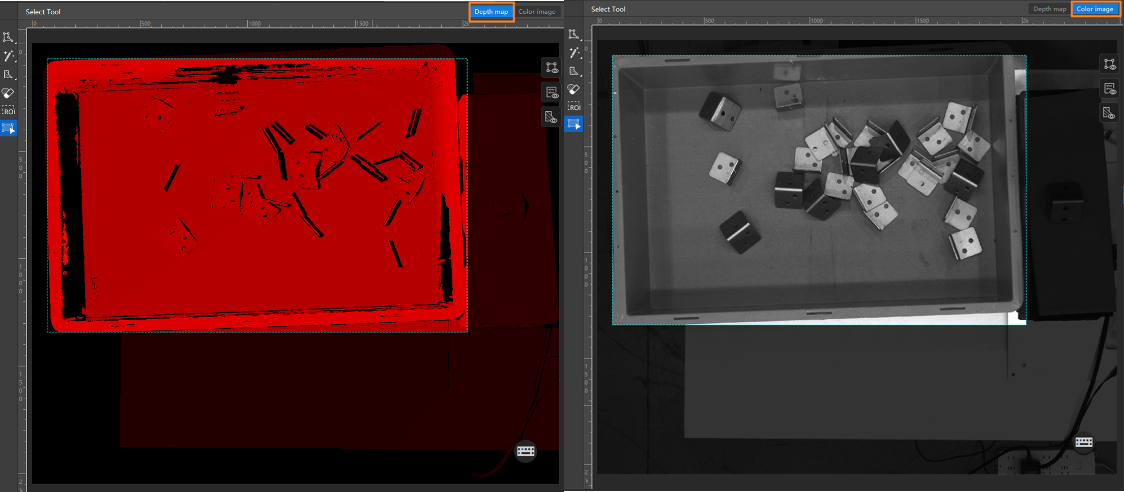 depth color switching