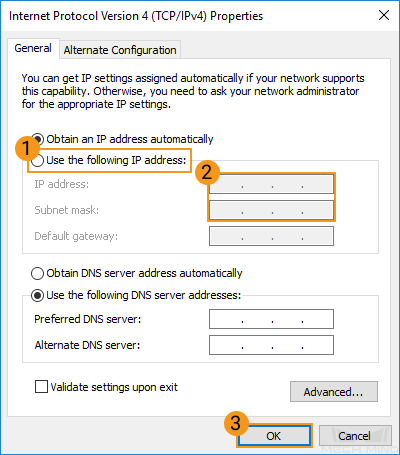 set computer ip