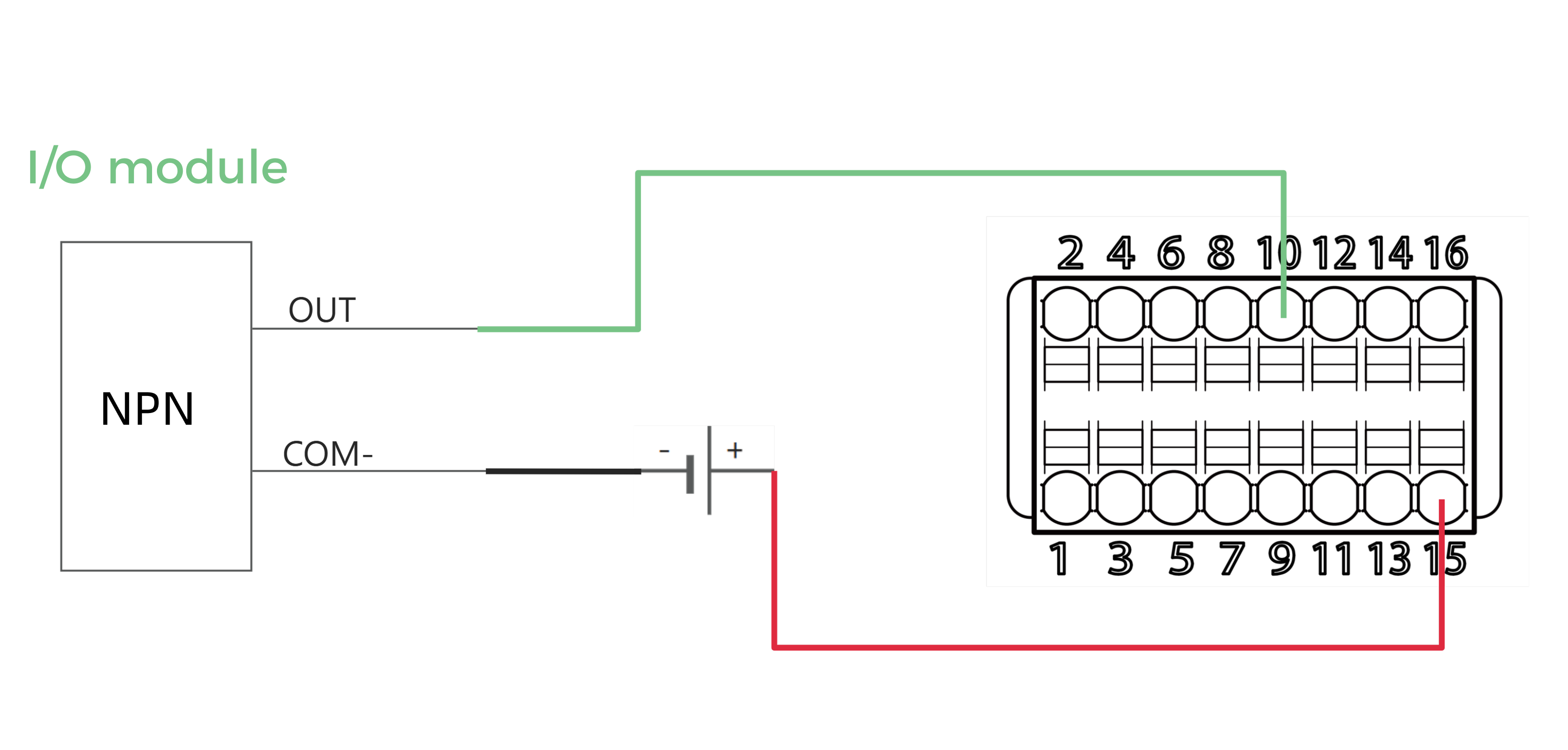 input edge trigger start lines npn