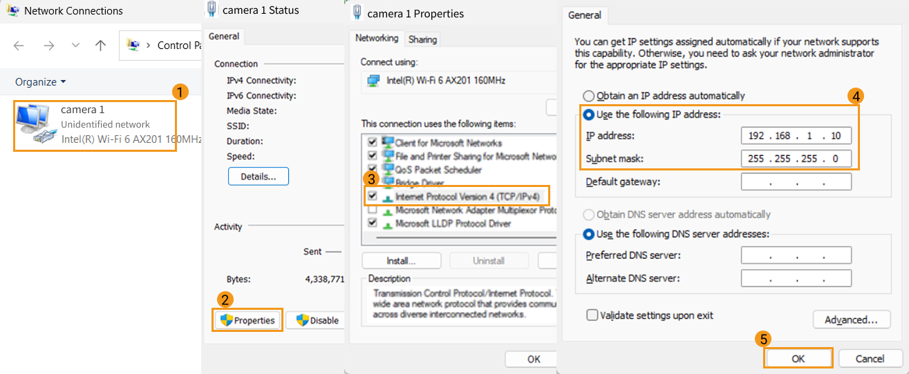 adapter ip configuration