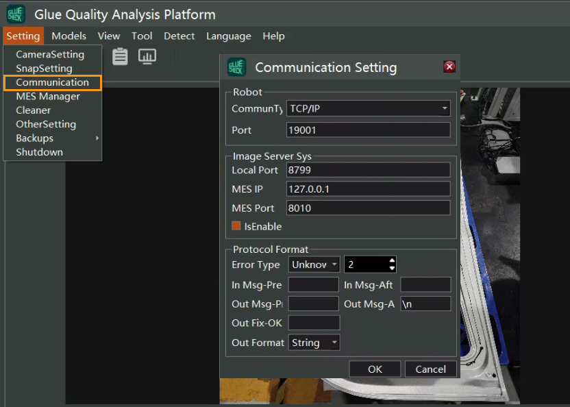 communication protocol settings
