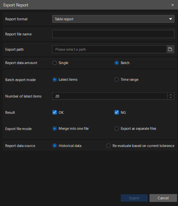 export batch of reports